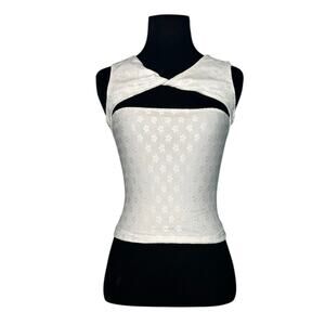 Princess Polly Martiney twisted white tank top size 2